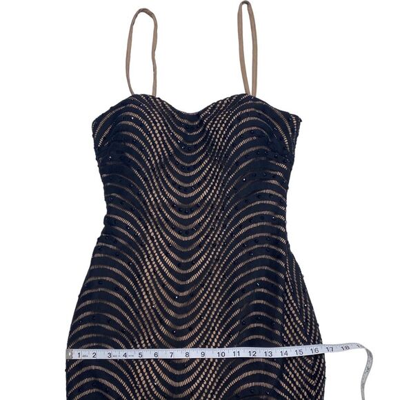 Terani Couture Sequined Lace Overlay Sheer Tulle Skirt Mermaid Gown Prom Dress 4 - Picture 7 of 16